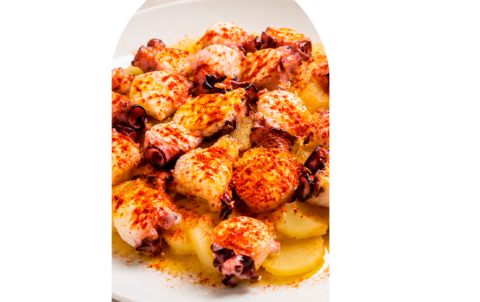 Pulpo con patatas - Restaurante Mar y Montaña - Arrocería & Brasería en Zamora