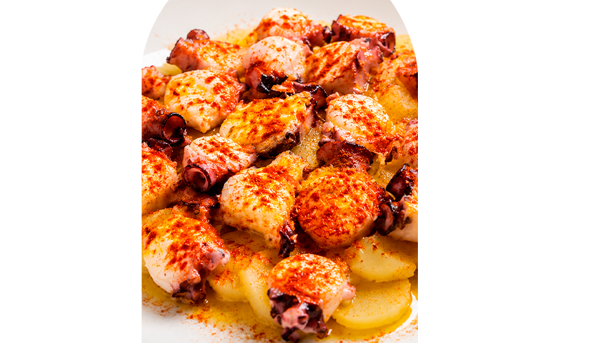 Pulpo con patatas - Restaurante Mar y Montaña - Arrocería & Brasería en Zamora